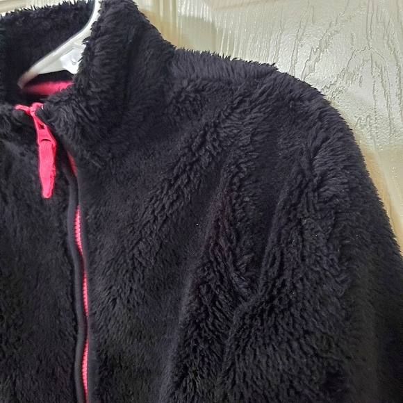 Carter's Black & Pink Soft Fleece Zip Front Jacket with Pockets Baby Girl 24M - Picture 5 of 9